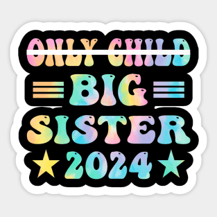 Only Child Crossed Out Big Sister 2024 Announcement pregnant Sticker